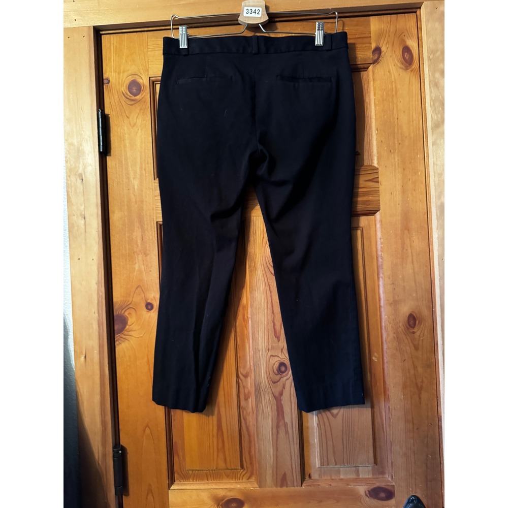 Banana Republic Sloan Black Petite Capri Dress Pants 8P Mid Rise Stretch - Picture 7 of 10